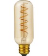 E27 4W dæmpbar LED pære - Flex AX Tube, 13cm, 2000K, guld glas, filament