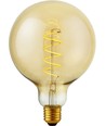 E27 4W dæmpbar LED filament pære - G125, Flex Globe, 200lm, 2000K, guld glas