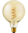 E27 4W dæmpbar LED filament pære - G125, Flex Globe, 200lm, 2000K, guld glas