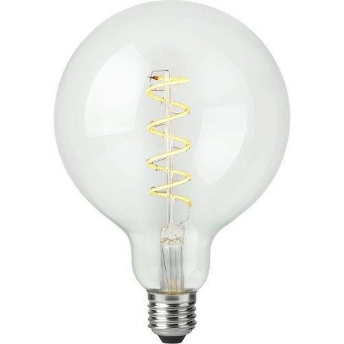 E27 4W dæmpbar LED filament pære - G125, Flex Globe, 2200K, 250lm, klart glas