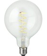 E27 4W dæmpbar LED filament pære - G125, Flex Globe, 2200K, 250lm, klart glas