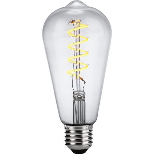 E27 4W dæmpbar LED Rustika pære - ST64, Flex Filament, 2200K, klar glas