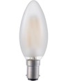 BA15d 4W LED kertepære filament - 320lm, 2500K, mat glas, dæmpbar