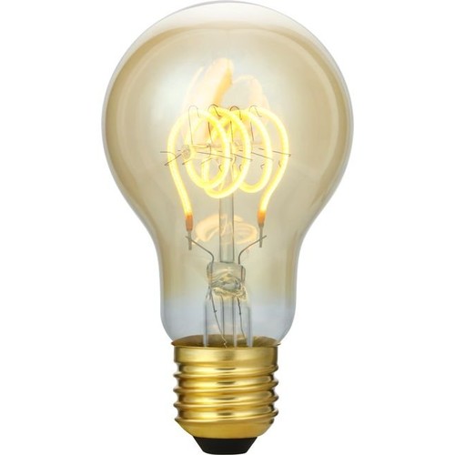 E27 5W 3-trin dæmpbar LED pære - A60, 2200K, Gold, Flex Filament, 460lm