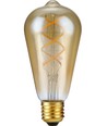 E27 5W 3-trin dæmpbar LED pære - ST64 Rustika, Flex Filament, 2200K, guld glas