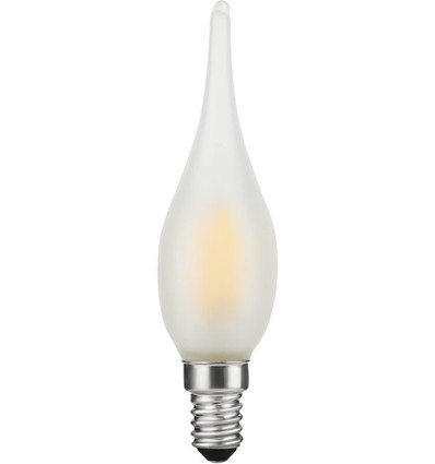 E10 1.5W LED filament mini tip pære - C23, 90lm, 2700K, mat glas