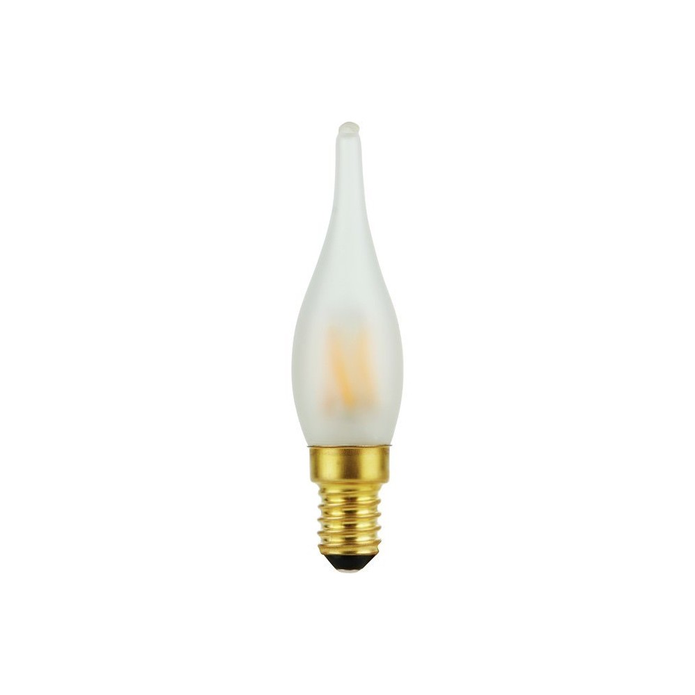 E14 1,8W dæmpbar LED kronepære – C23, Mini Tip Candle, 2500K, mat glas – Dæmpbar : Dæmpbar, Kulør : Ekstra varm