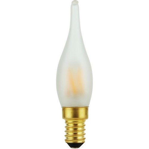 E14 1,8W dæmpbar LED kronepære - C23, Mini Tip Candle, 2500K, mat glas