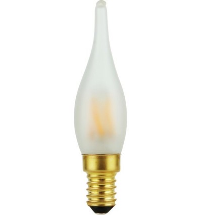 E14 1,8W dæmpbar LED kronepære - C23, Mini Tip Candle, 2500K, mat glas