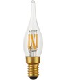 E14 1,8W dæmpbar LED kronepære - C23, Mini Tip Candle, 2000K, klart glas
