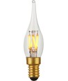 E14 1,8W dæmpbar LED kronepære - C23, Mini Tip Candle, 2000K, klart glas