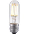B22d 5W dæmpbar LED filament rørpære - 9,5cm, 2700K, klart glas