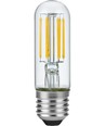 E27 5W dæmpbar LED rørpære - 9,5cm, filament, 640lm, klart glas, 2700K