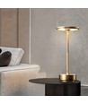 Opladelig LED bordlampe med trådløs opladning - Guld, touch dæmpbar, CCT, IP54