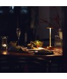 Opladelig LED bordlampe med trådløs opladning - Guld, touch dæmpbar, CCT, IP54