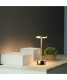 Opladelig LED bordlampe med trådløs opladning - Guld, touch dæmpbar, CCT, IP54