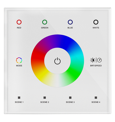 LEDlife rWave RGBW controller til væg - Hvid, 12V-24V