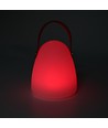 Opladelig RGB LED bordlampe Ø12,8cm - Hvid, inkl. fjernbetjening, IP54 udendørs