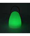 Opladelig RGB LED bordlampe Ø12,8cm - Hvid, inkl. fjernbetjening, IP54 udendørs
