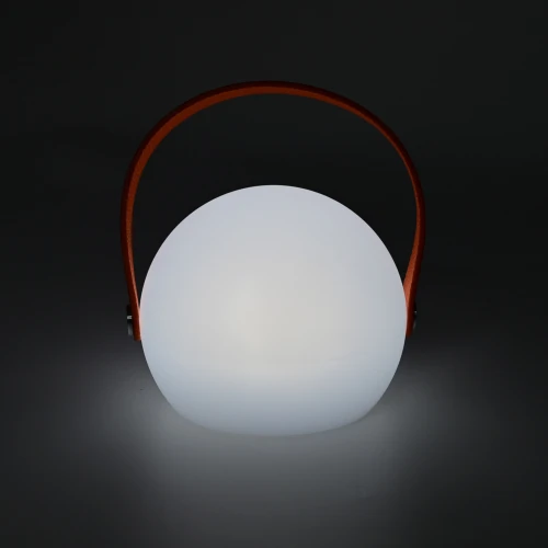 Opladelig RGB LED bordlampe Ø13cm - Hvid, inkl. fjernbetjening, IP54 udendørs