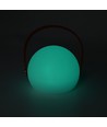 Opladelig RGB LED bordlampe Ø13cm - Hvid, inkl. fjernbetjening, IP54 udendørs