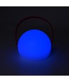 Opladelig RGB LED bordlampe Ø13cm - Hvid, inkl. fjernbetjening, IP54 udendørs