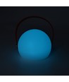 Opladelig RGB LED bordlampe Ø13cm - Hvid, inkl. fjernbetjening, IP54 udendørs