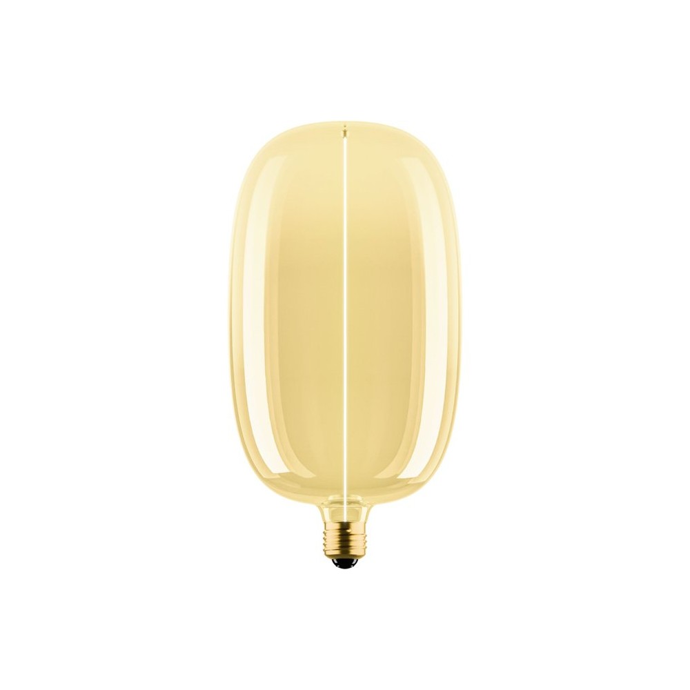 E27 4,8W dæmpbar LED pære – WG145, Gold, Filament Flex Magnetic, 1800K, 200lm – Dæmpbar : Dæmpbar, Kulør : Ekstra varm