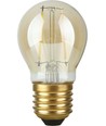 E27 2,9W dæmpbar LED kronepære - Filament, G45, 2200K, guld glas