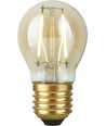 E27 2,9W dæmpbar LED kronepære - Filament, G45, 2200K, guld glas