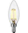 E12 4,4W dæmpbar LED kronepære - Filament, C35, 470lm, 2700K, klar glas