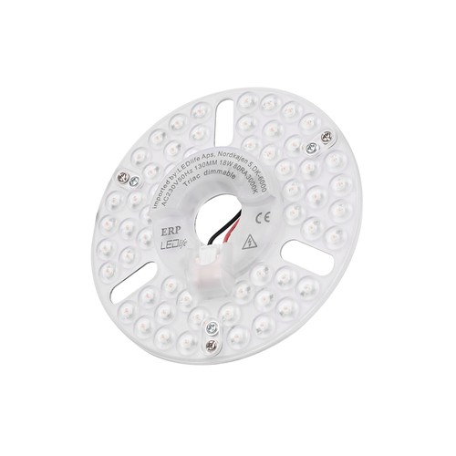 13cm / 18W Dæmpbar LED indsats med linser - Flicker free, erstat G24, cirkelrør og kompaktrør