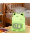 MOCHI frø natlampe med ur - Silikone, RGB+W, touch dæmpbar, IP20 indendørs