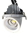 Outlet: 35W Ø16,5cm Downlight - Hul: Ø15,5 cm, Mål: Ø16,5 cm, Justerbar vinkel
