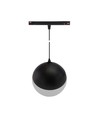 5W Dæmpbar SHIFT Smart-Globe P nedhængt kugle skinne lys ø100 - 165°, CCT, Sort, 81.5cm kabel, Zigbee