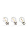LED Pærer E27 1W - 230V, Kultråd, Varm Hvid, Klar, Spectrum, 3-pak