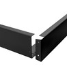 600x600 Algine ramme - til monteret overfladearmatur, fast, sort