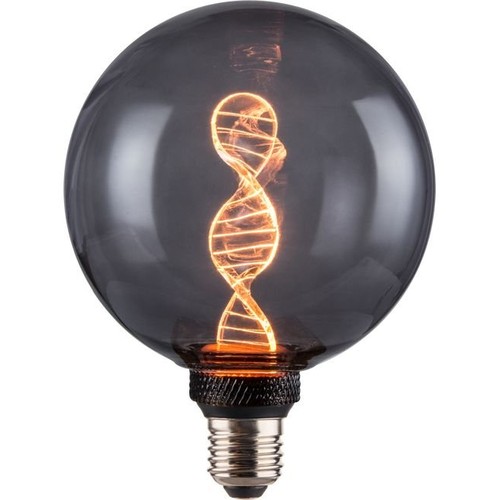 E27 3,5W dæmpbar LED Vintage DNA Globe G125 - 1800K, Smoke glas, 60lm