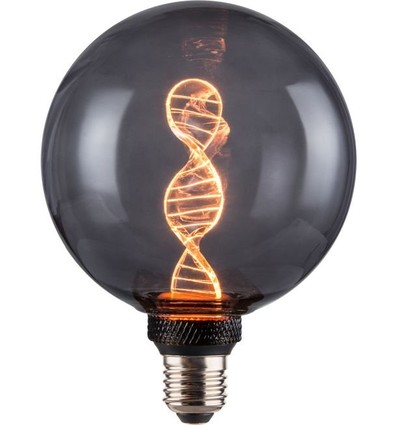 E27 3,5W dæmpbar LED Vintage DNA Globe G125 - 1800K, Smoke glas, 60lm