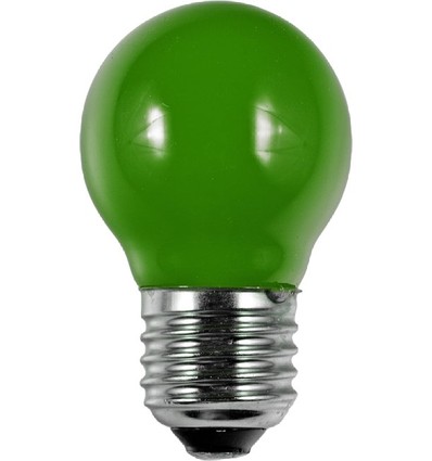E27 1W LED filament kronepære - G45, Grøn, Party Colour Premium