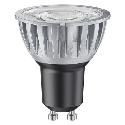 GU10 6,5W dæmpbar LED pære - 10°, 500lm, 2700K, sølv finish