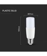 E27 7,5W LED pære - T37, 3000K