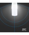 E27 7,5W LED pære - T37, 6500K, kold hvid, plast