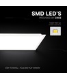 120x30 bagbelyst LED panel, 40W - 120lm/W, CREE chip, 6 års garanti, hvid kant