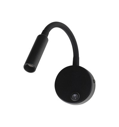 V-Tac 3W LED sengelampe - CREE chip, sort, væglampe, varm hvid