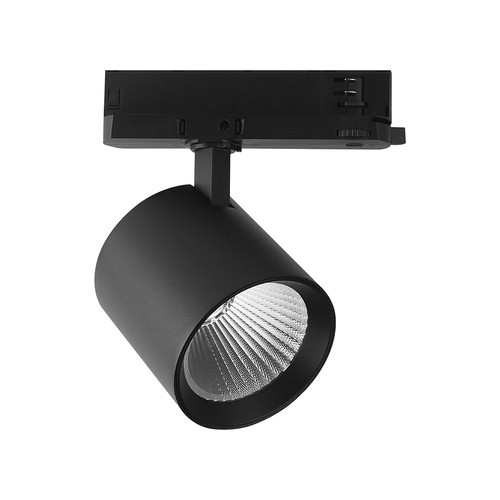36W 3-faset skinnespot - CREE chip, sort, 6400K, 6 års garanti