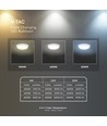 V-Tac 8W/16W/20W LED loftlampe med sensor og nødlys - 135lm/W, IP54, CCT 3-i-1, Bulkhead, Cree chip
