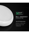 V-Tac 8W/16W/20W LED loftlampe med sensor og nødlys - 135lm/W, IP54, CCT 3-i-1, Bulkhead, Cree chip