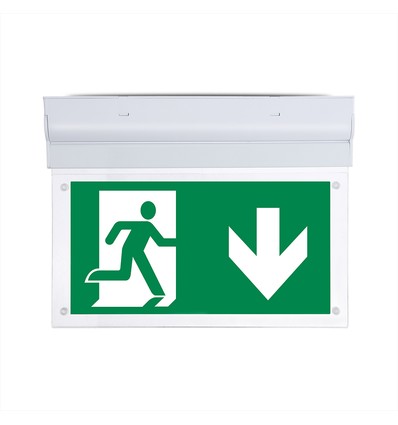 V-Tac 2W LED flugtvejsarmatur til væg/loft - 6000K, 12 timers opladning, Cree chip