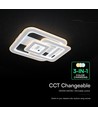V-Tac 80W LED loftslampe - CCT 3-i-1, dæmpbar, hvid, inkl. fjernbetjening